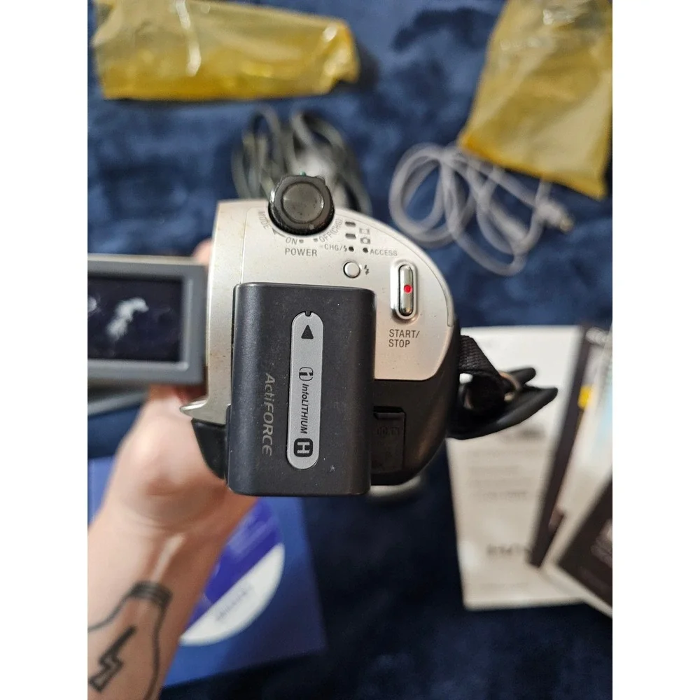 Sony Handycam HDR-SR12 120GB HD Camcorder Bundle Carl Zeiss Lens AS IS READ